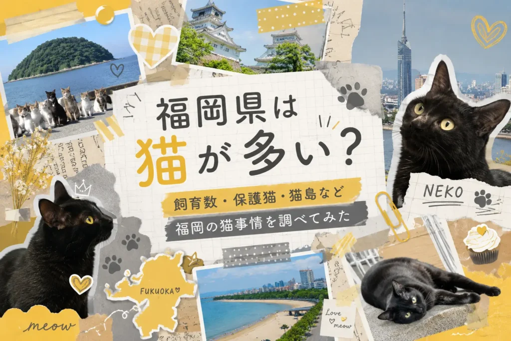 福岡県は猫が多い？飼育数・保護猫・猫島など福岡の猫事情を調べてみた