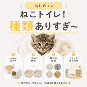初めての猫トイレ！種類・猫砂・置き場所の基本